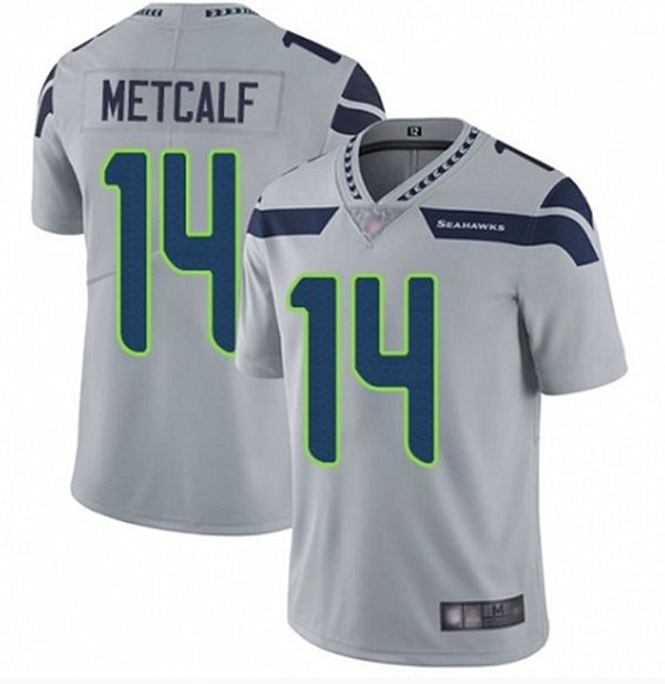 Men's Seattle Seahawks #14 D.K. Metcalf Gray NFL Vapor Untouchable Limited Stitched Jersey